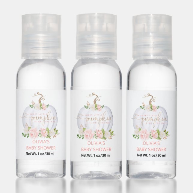 Blush pink gold little pumpkin  hand sanitizer (Set)
