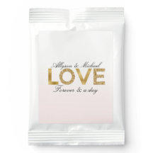 Blush Pink Gold Love Names & Forever Quote