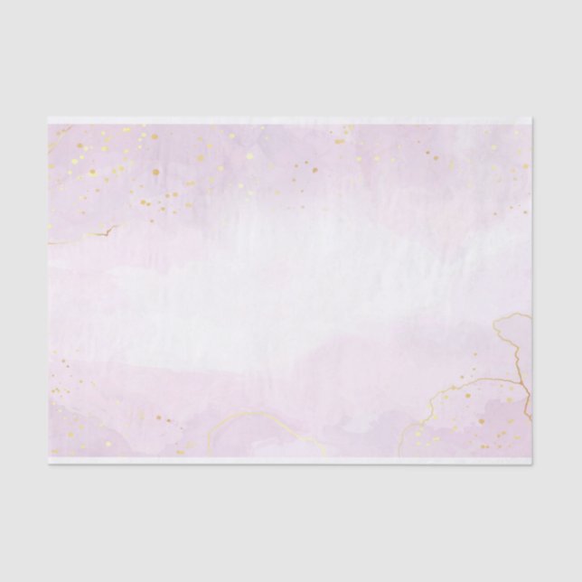 Blush Pink Gold Marble Modern Stylish Chic Custom Tissue Paper (Front)