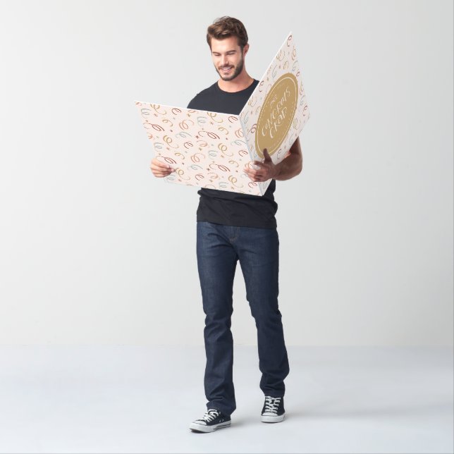 Blush Pink Gold Personalized Congrats Grad Big Card (In Situ)