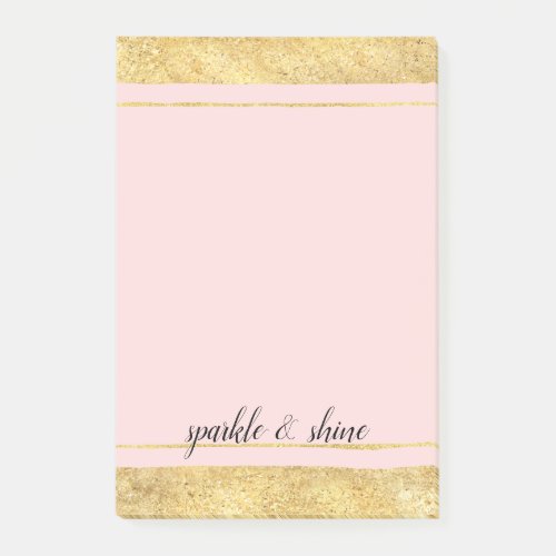 Blush Pink Gold Post_it Notes