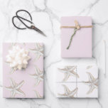Blush Pink Gold Starfish Beach Bridal Shower Wrapping Paper Sheets<br><div class="desc">Blush Pink Cream Gold Starfish Beach Bridal Shower</div>