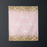 Blush Pink Gold & White Birthday Party Photo Booth Tapestry<br><div class="desc">custom photo booth back drop,  personalized twinkle 15th 18th 20th,  glitter anniversary sweet 16 16th,  personalised 30th 21st 25th 35th,  bridal shower hen do high,  school graduate 1st woman daughter,  girl wife her bachelorette sparkle,  quinceanera 40th 50th 60th 70th,  bride sparkly vow renewal graduation,  college university grad light pale</div>