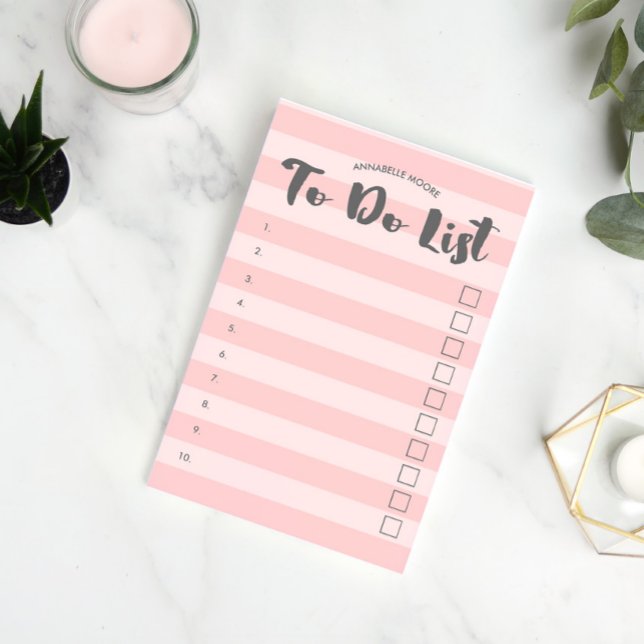 Blush Pink & Gray Checkbox To Do List Post-it Notes (Creator Uploaded)