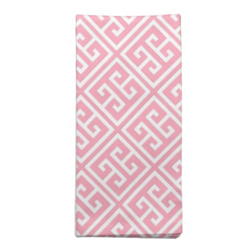 Blush Pink Greek Key Pattern Napkin