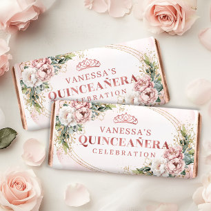 Blush Pink Greenery Mis Quince Favor Hershey Bar Favors