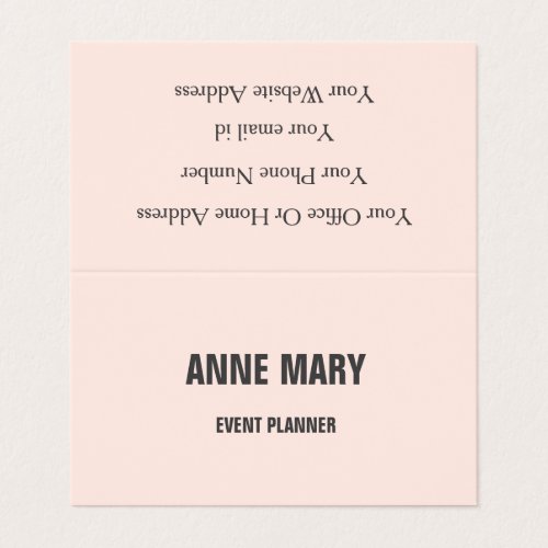 Blush Pink Grey Modern Bold Bright Classy Elegant Business Card