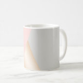 Blush pink, grey & rose gold geometric triangles coffee mug (Front Right)