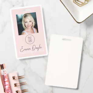 Blush Pink Hair, Makeup & Beauty Studio Branding Badge
