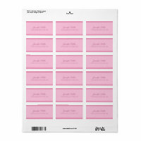 Elegant Script Blush Pink Glitter Return Address Label, Zazzle