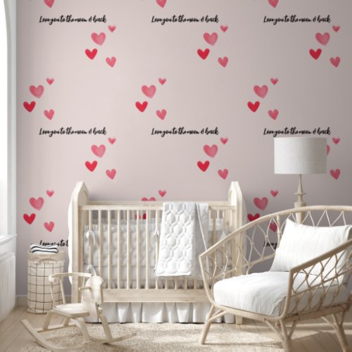 Blush Pink Hearts Love You  Wallpaper