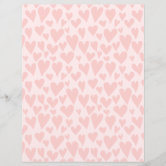 Cute Pink Hearts Scrapbook Paper