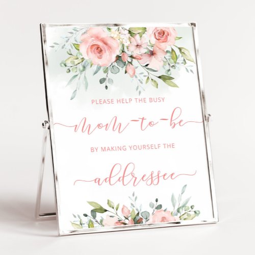 Blush pink help the Busy Mom  Address an Envelope Poster
