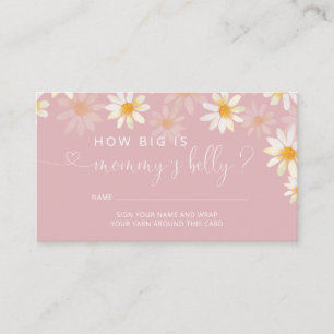 Blush pink How Big is Mommy's Belly Enclosure Card