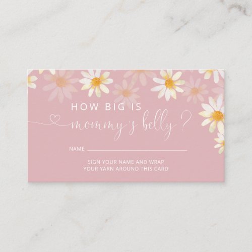 Blush pink How Big is Mommys Belly Enclosure Card