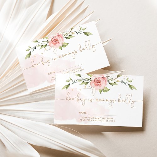 Blush pink how big is mommys belly enclosure card