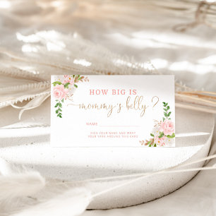 Blush pink how big is mommy's belly enclosure card