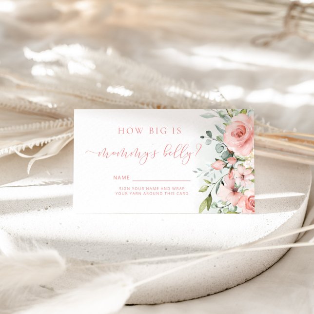 Blush pink how big is mommy's belly enclosure card (Creator Uploaded)