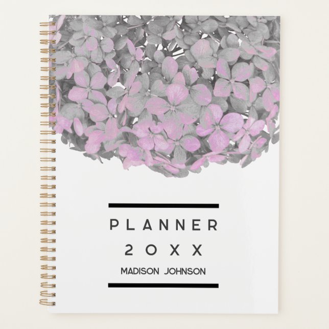 Blush Pink Hydrangea Floral Name 2026 Planner (Front)