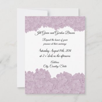 Blush Pink Hydrangea Wedding Invitation by seashell2 at Zazzle