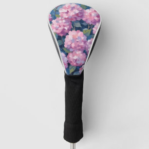 Blush Pink Hydrangeas Floral Golf Head Cover