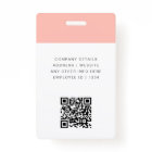 Blush Pink ID | Modern Stylish Photo Name Logo QR