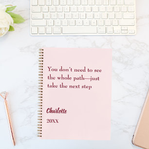 Blush pink inspirational goal quote 2026 planner