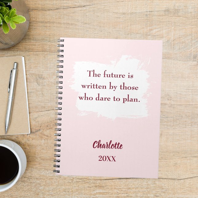 Blush pink inspirational quote goals notebook (Creator Uploaded)