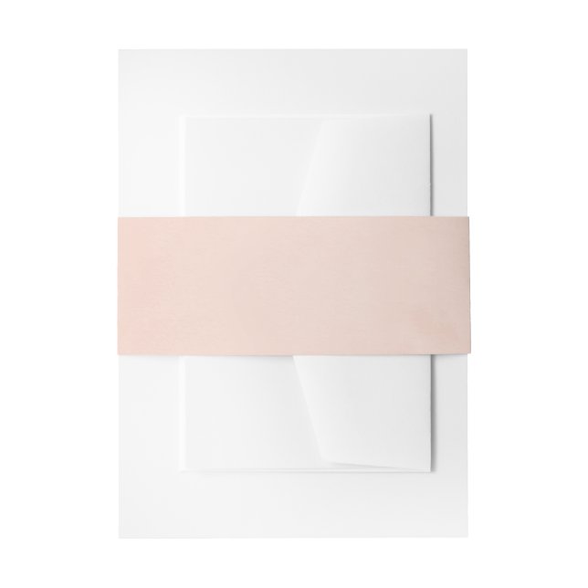 Blush Pink Invitation Belly Band (Front Example)