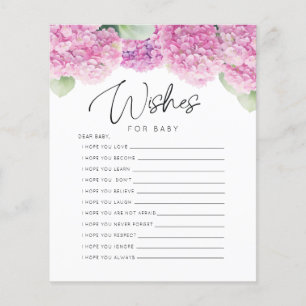 Blush Pink Its a Girl Wishes Baby Shower Games