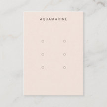 Blush Pink Jewelry Display Card