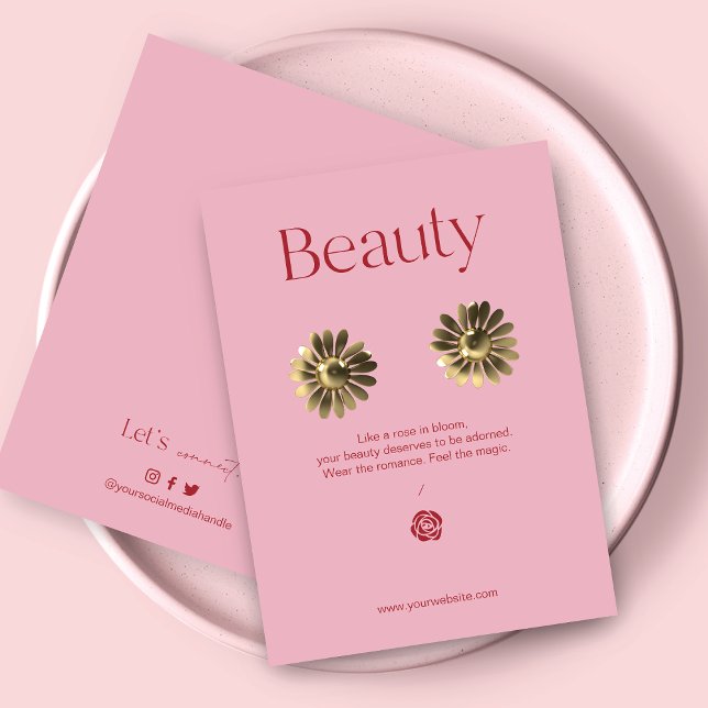 Blush Pink Jewelry Earring Display Card (Creator Uploaded)