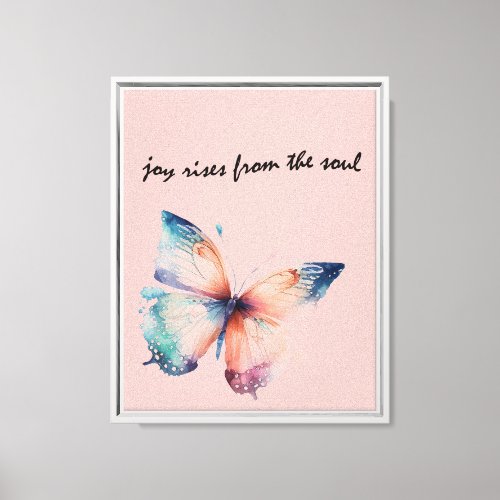 Blush Pink Joy rises from the soul  Canvas Print