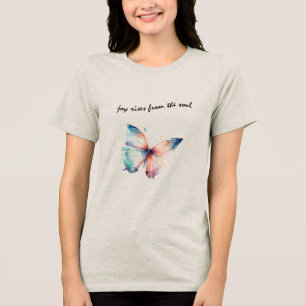 Blush Pink Joy rises from the soul Tri-Blend Shirt