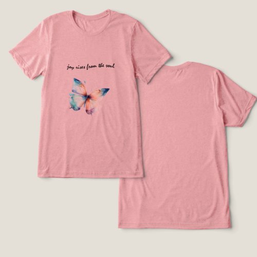 Blush Pink Joy rises from the soul  Tri_Blend Shirt