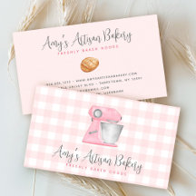 Blush Pink Kitchen Stand Mixer Gingham Bakery Chef