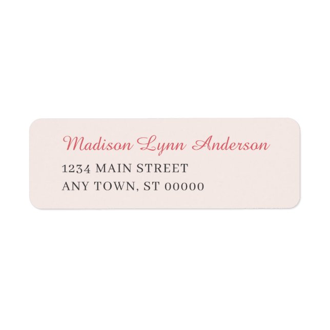 Blush Pink  Label (Front)
