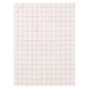 Blush Pink Large Windowpane Grid Tablecloth