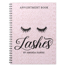 Blush Pink Lashes Appointment Book