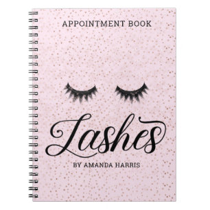 Blush Pink Lashes Appointment Book
