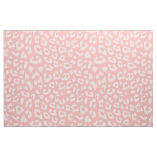 Blush Pink Leopard Print Fabric | Zazzle