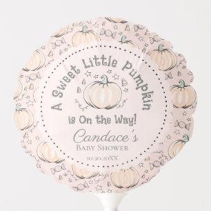 Blush Pink Little Pumpkin Fall Baby Shower Balloon