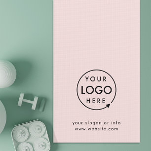 Blush Pink Logo Business Professional Yoga Mat