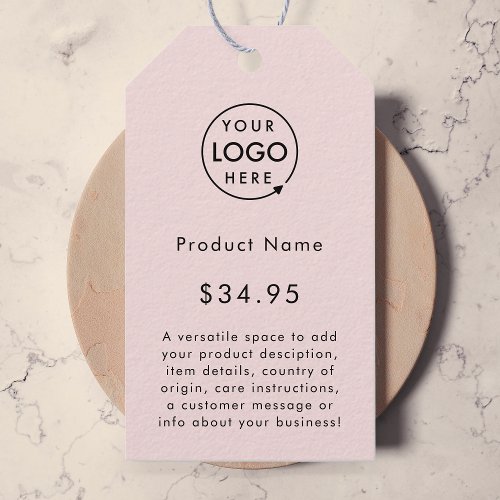 Blush Pink Logo  Business Store Price Tags