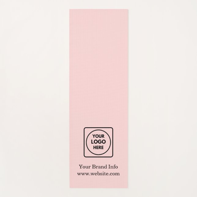 Blush Pink Logo | Custom Professional Business  Yoga Mat (Front)