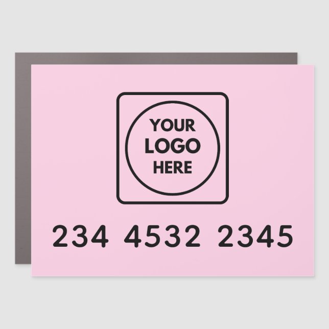 Blush Pink Logo | Feminine Professional Branding Car Magnet (Front)