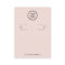 Blush Pink Logo Hoop Earrings Display Card