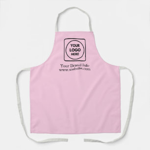 Blush Pink Logo   Modern Custom Business Branding Apron