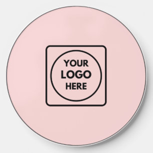 Blush Pink Logo   Professional Feminine Design Wireless Charger