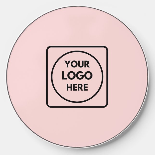Blush Pink Logo | Professional Feminine Design Wireless Charger (Front)